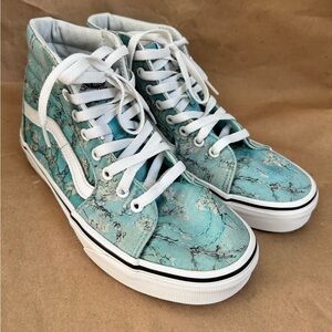 Unisex Vans x Van Gogh Limited Editions Sk8-Hi Almond Blossom Sneaker. M7/W8.5